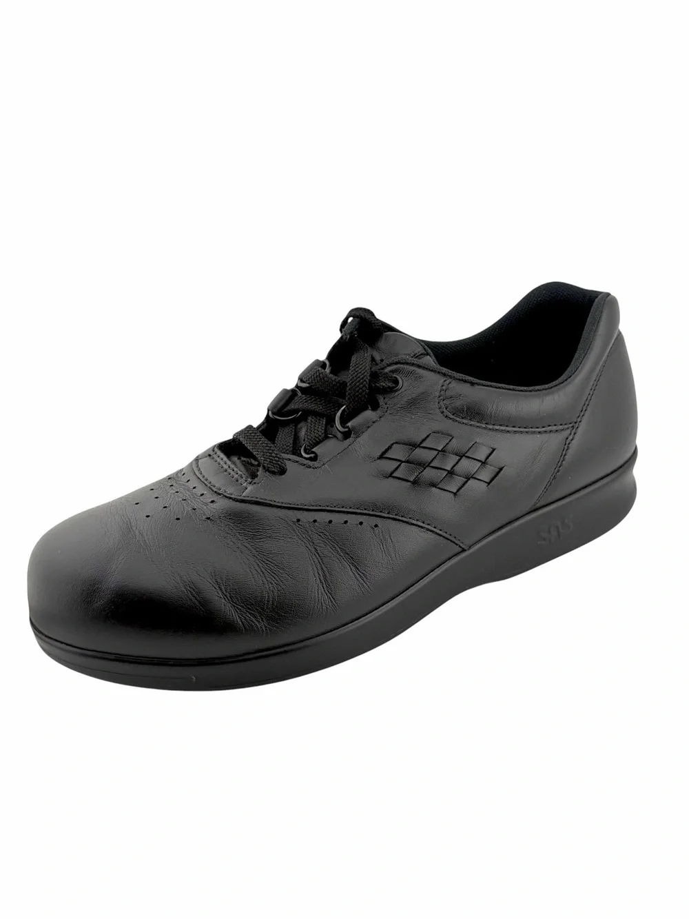 SAS Free Time Comfort Lace Up Shoe Womens 8WW Black Walking Not Original Insoles